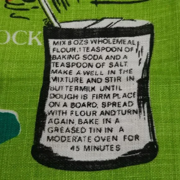 Vintage Irish Recipes Linen Tea Towel – A Nostalgic Kitchen Treasure - Picture 6 of 15
